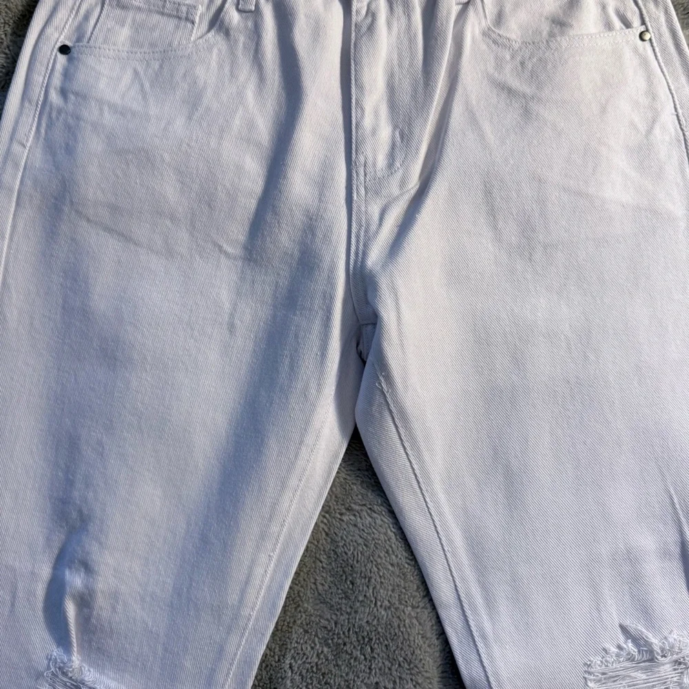 Manfinity White Distressed Ripped Jeans Size 34 - Picture 2 of 7